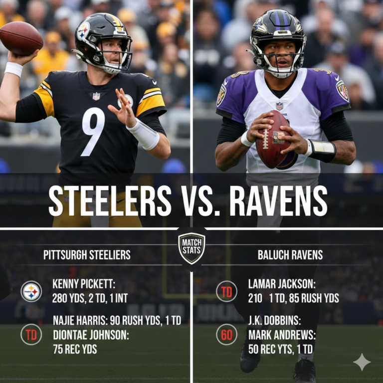 Steelers vs baltimore ravens match player stats